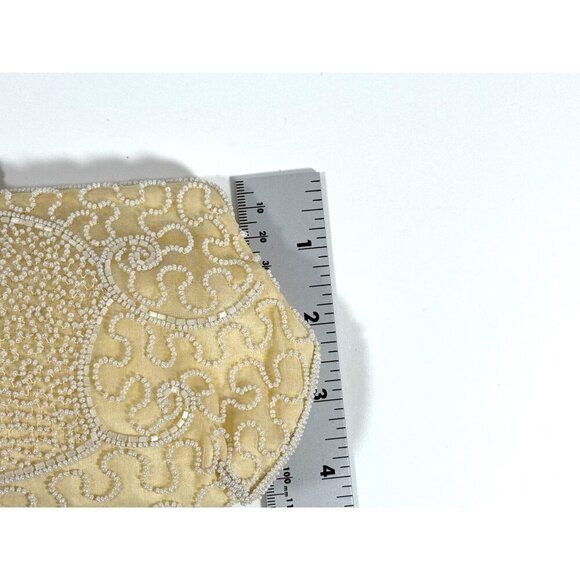 Vintage Walborg‎ Hand-Beaded Cream Evening Clutch Purse Made In Belgium Formal - Picture 15 of 15